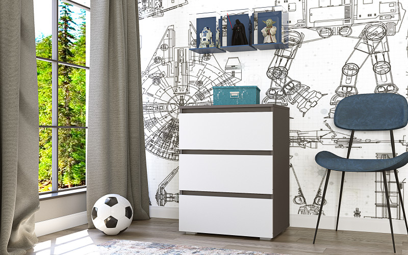 Dresser Rein B, grey graphite + white  1