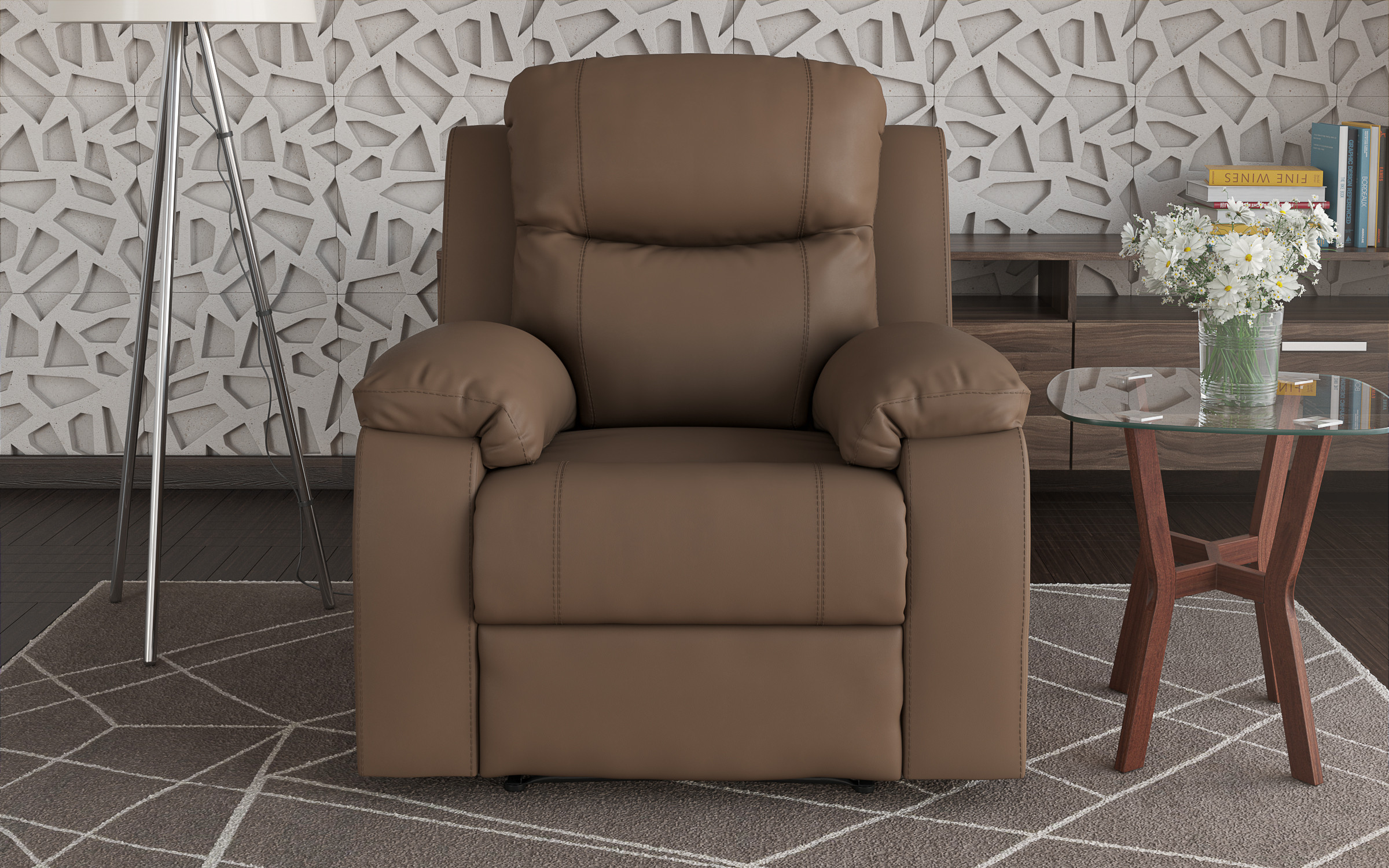 Armchair recliner /with manual mechanism/ Dream, brown  3
