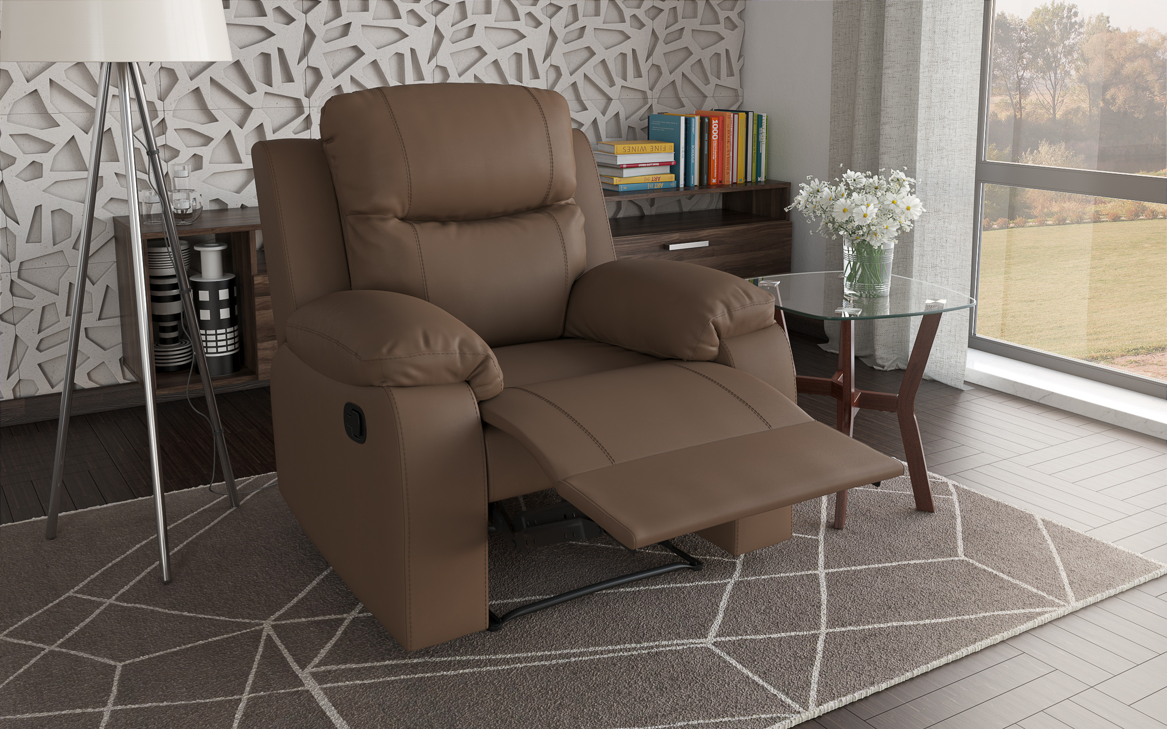 Armchair recliner /with manual mechanism/ Dream, brown  4