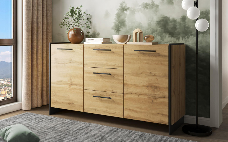 Dresser Camino 2D3S, Wotan oak + black  1