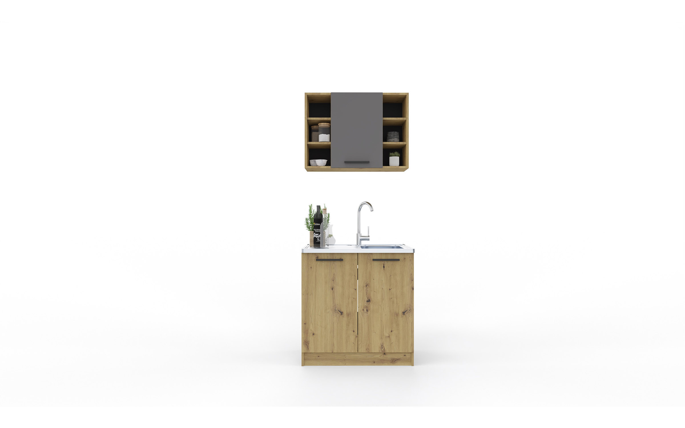 Kitchen Satio 80, Artisan oak + anthracite  3