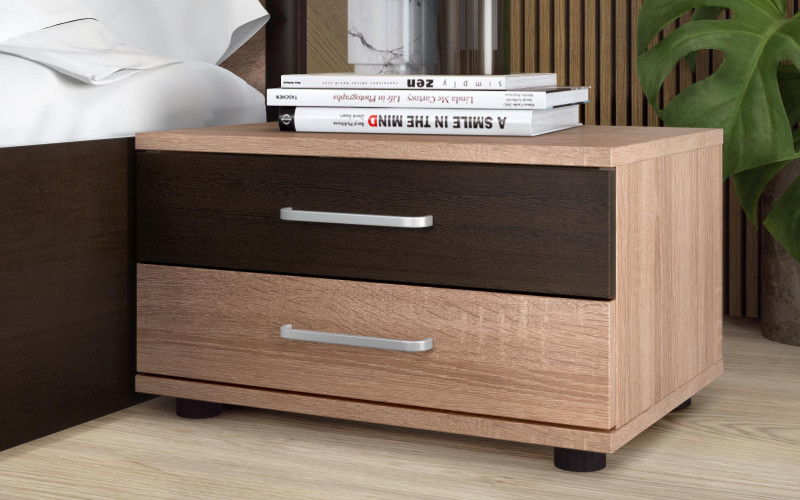 Nightstand Porto, Sonoma oak + Wenge  1