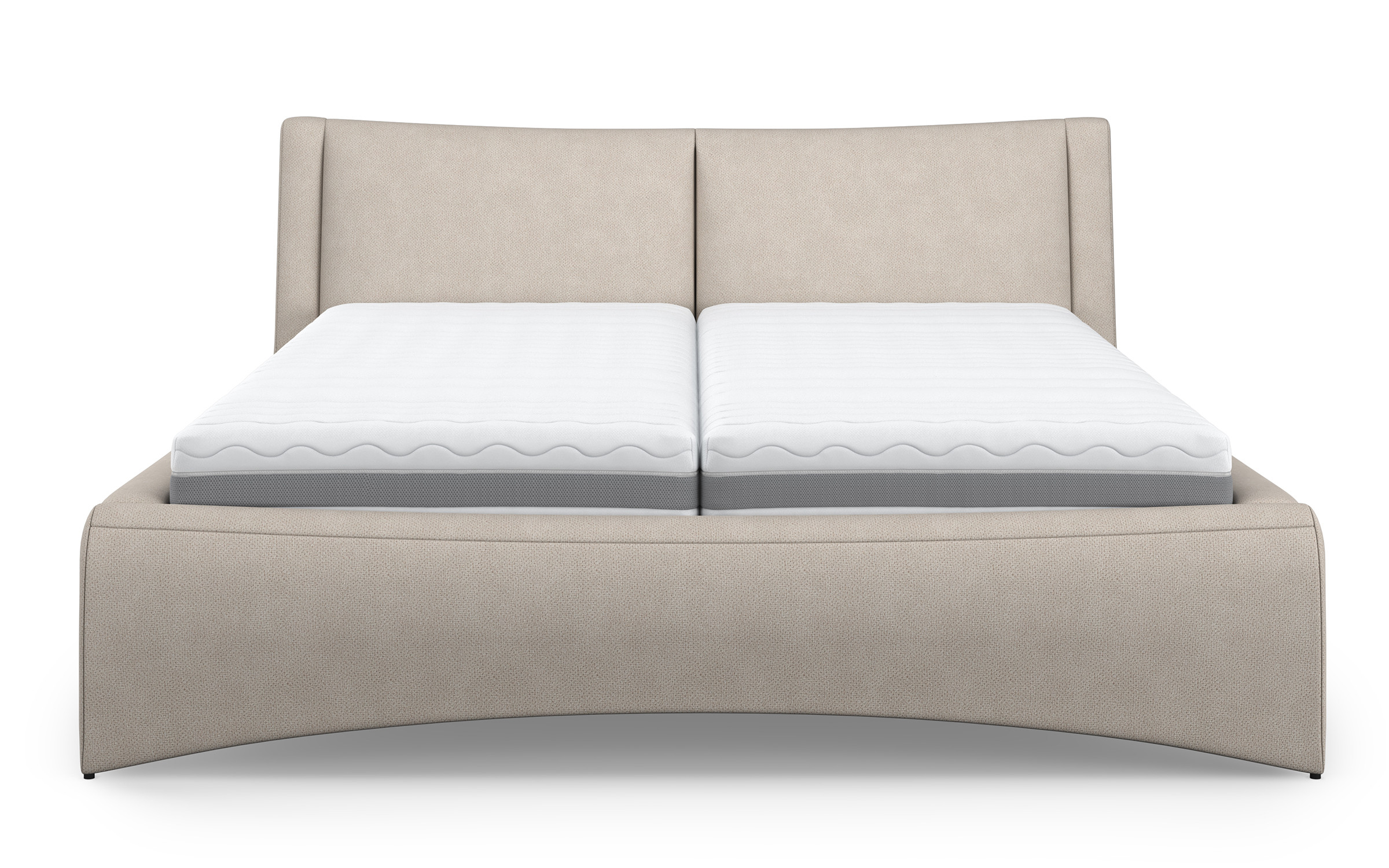 Upholstered double bed Carina for mattress 160/200, beige  2