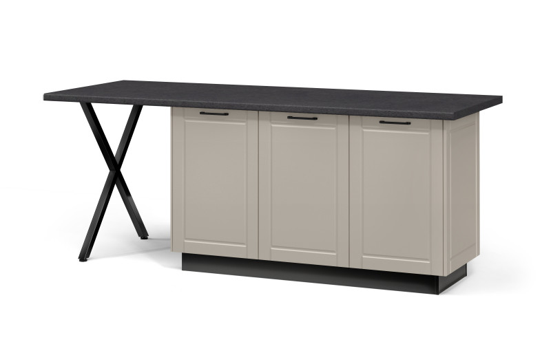 Island cabinet Hannah 58, black + cashmere  1