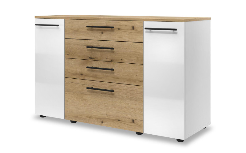 Dresser Denise, Evoke oak + white gloss  5