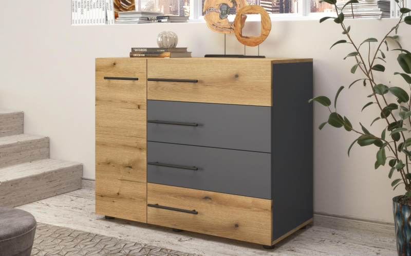 Dresser Ida, anthracite matt + Evoke oak  1