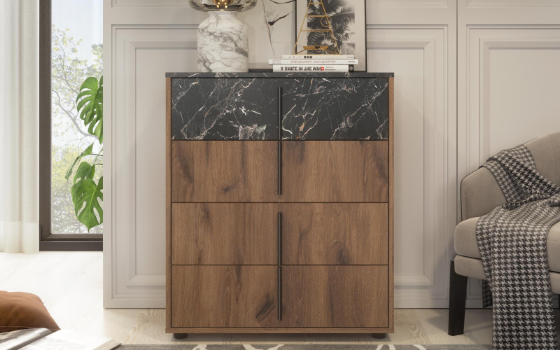 Dresser Morocco S, dark Scandinavian oak + Tunisian marble  1