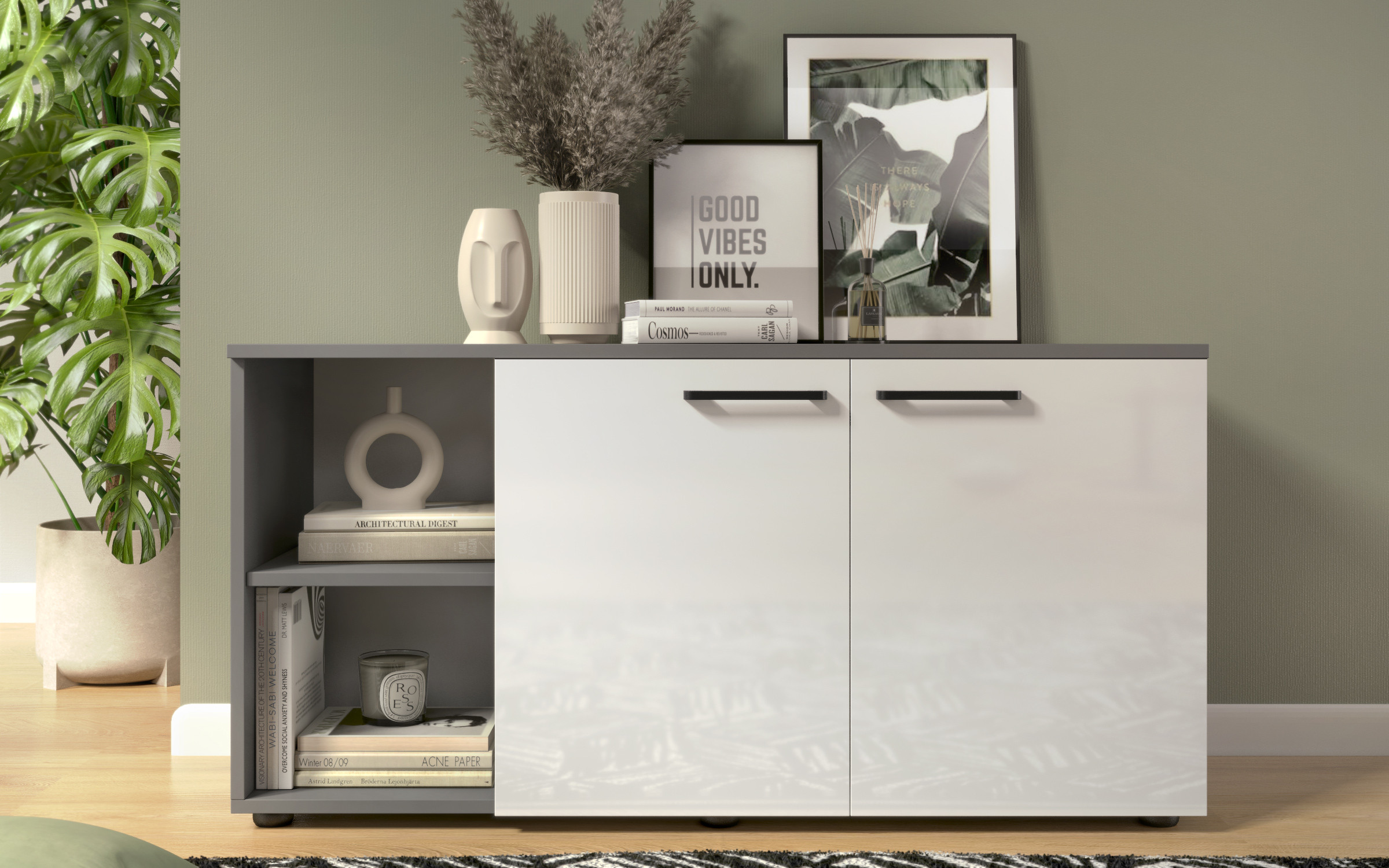 Dresser Marten, anthracite matt + white gloss  2