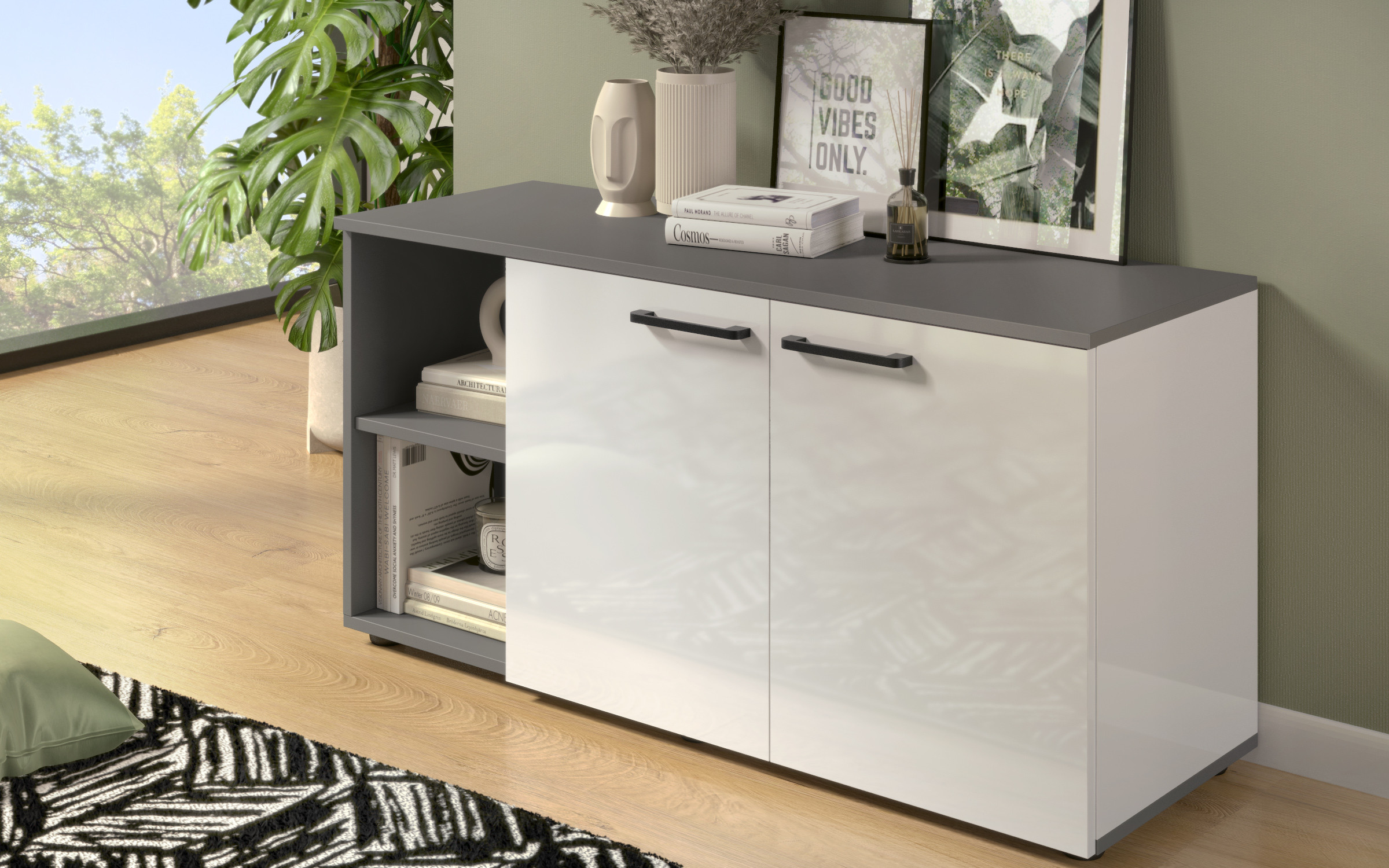 Dresser Marten, anthracite matt + white gloss  3