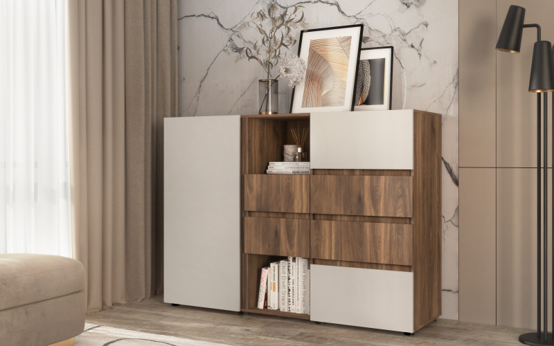 Cabinet Nate, Cognac oak + cashmere  1