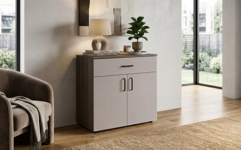 Dresser Space B, cashmere + Anthracite oak  1