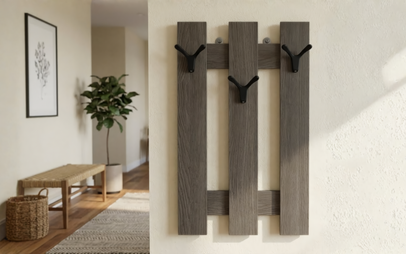 Coat rack Space G, Anthracite oak  1