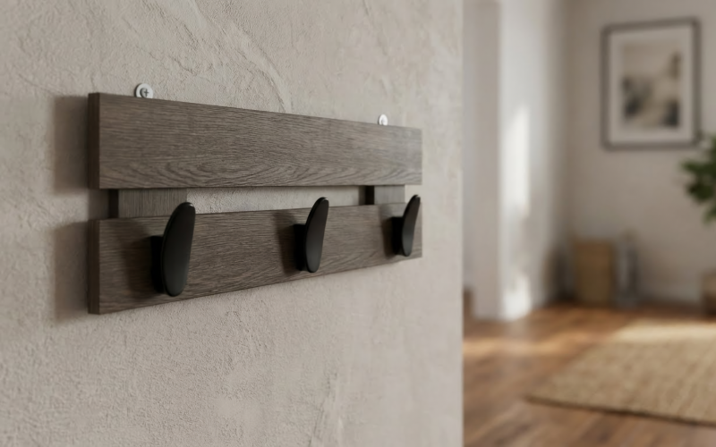 Coat rack Space H, Anthracite oak  1