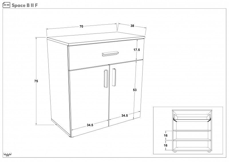 Dresser Space B, cashmere + honey Castello oak  2