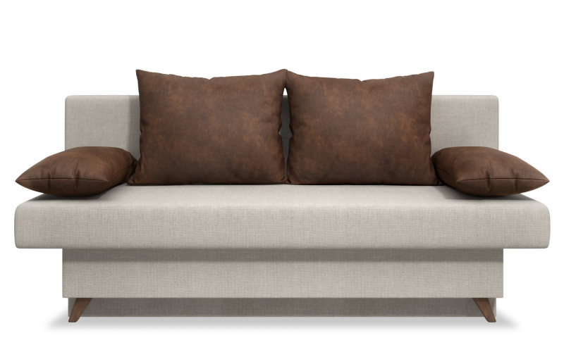Extendable sofa Garson, ivory + brown  4