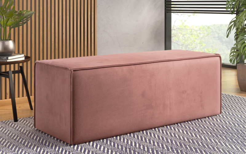 Ottoman Maretta L, dark pink  1