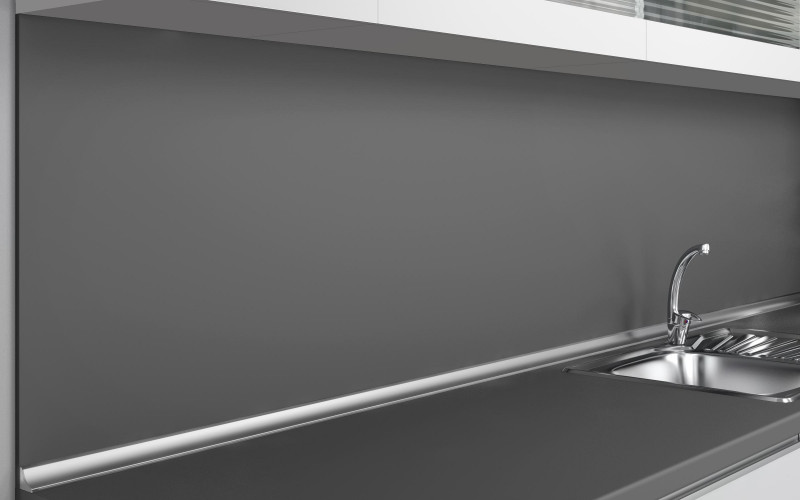 10 mm/1800 mm Thermo backsplash, decor ARS103M Grey  1