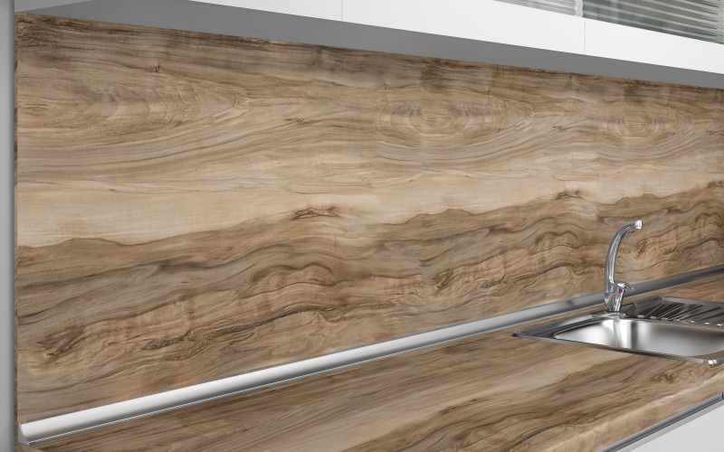 9 mm/3200 mm Thermo backsplash, decor ARS305M Walnut  1