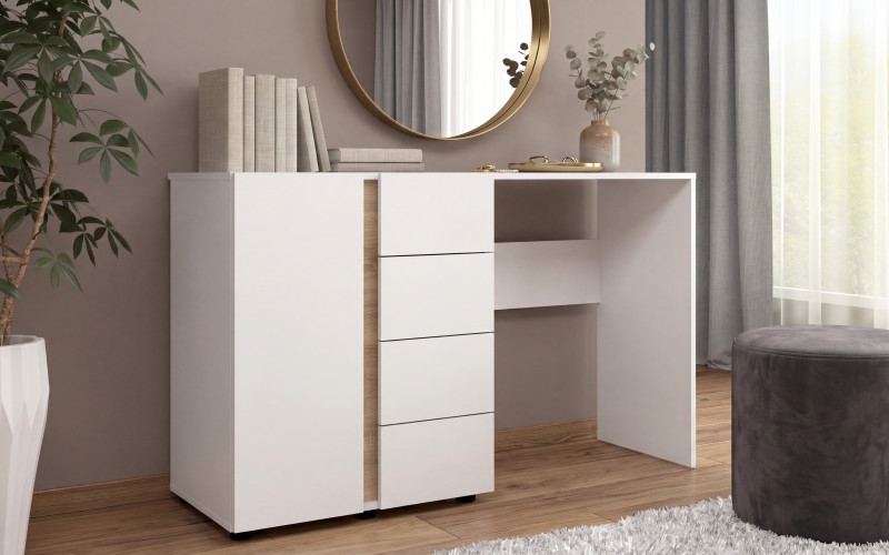 Dressing table Omonia, white + Sonoma oak  1