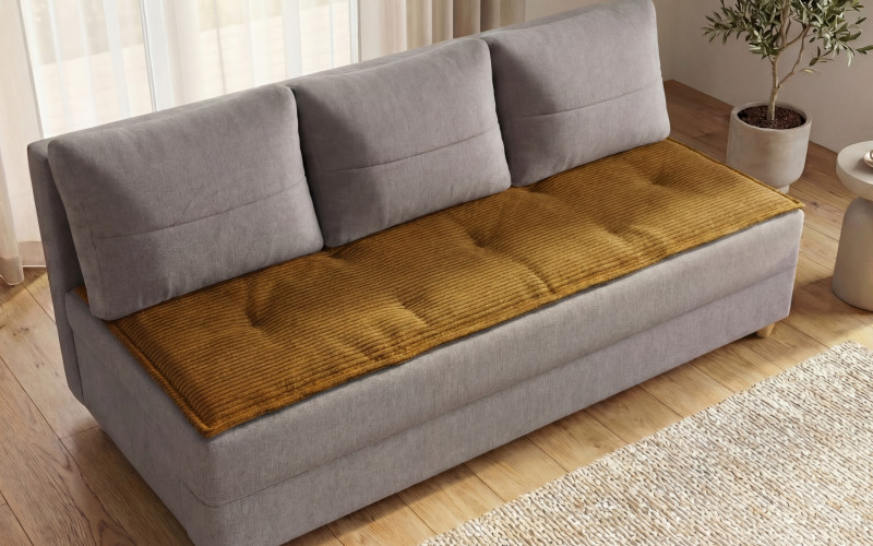 Sofa cover 180/60 cm Amber, mustard  1