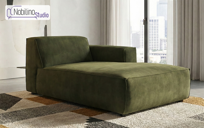 Settee from a modular sofa Verso, dark green  1