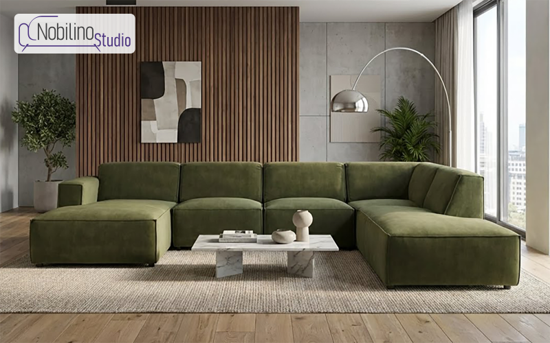 Modular sofa Verso, dark green  1