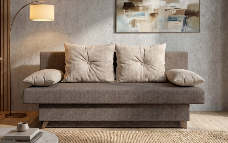 Extendable sofa Victorio, dark beige + beige  1