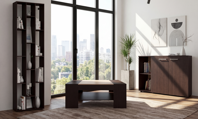 Living room set Veron L, Wenge + Sonoma oak  1