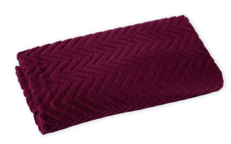 Towel, burgundy, 70/140  1