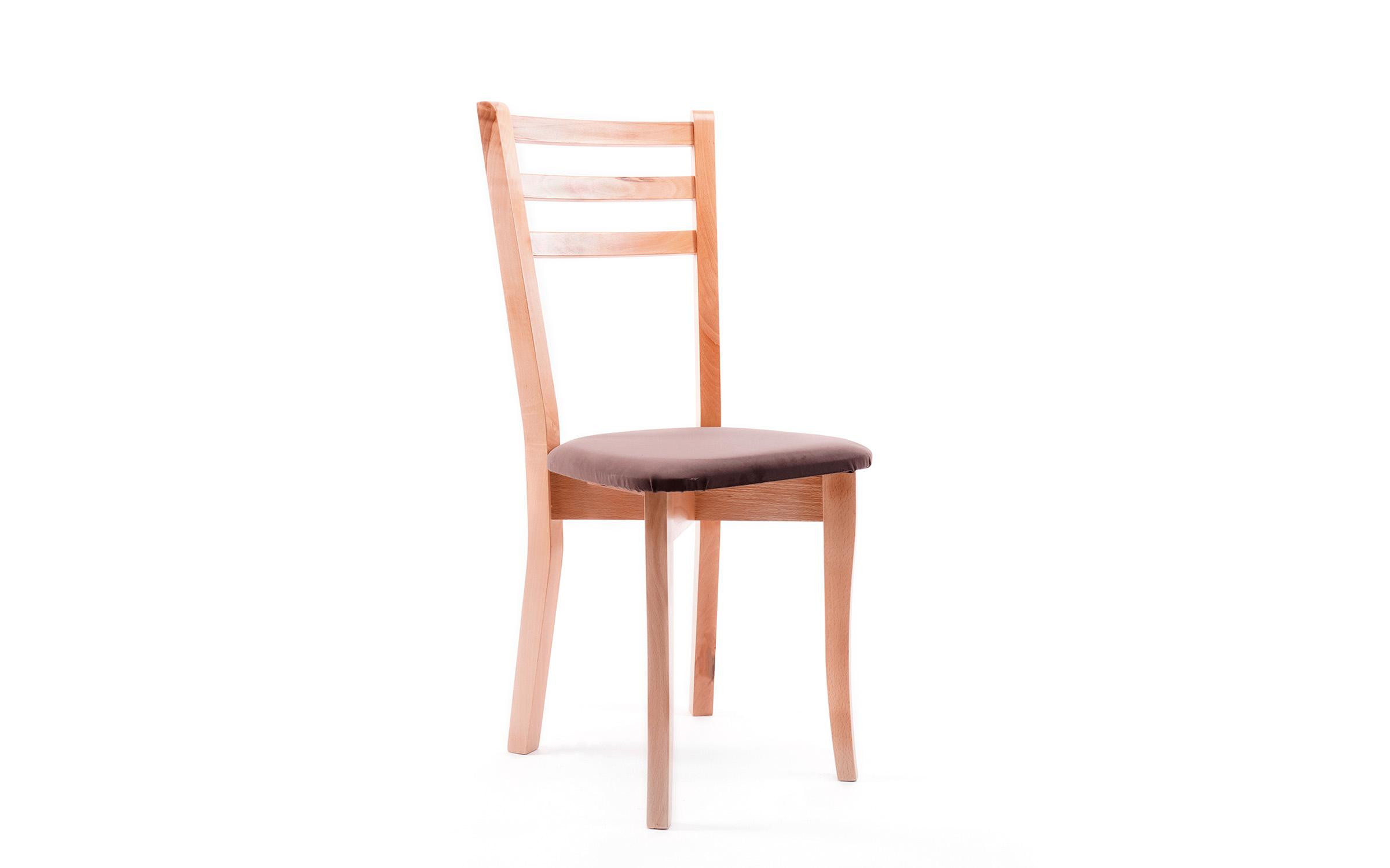 Dining chair Astin, beech with brown seat  1