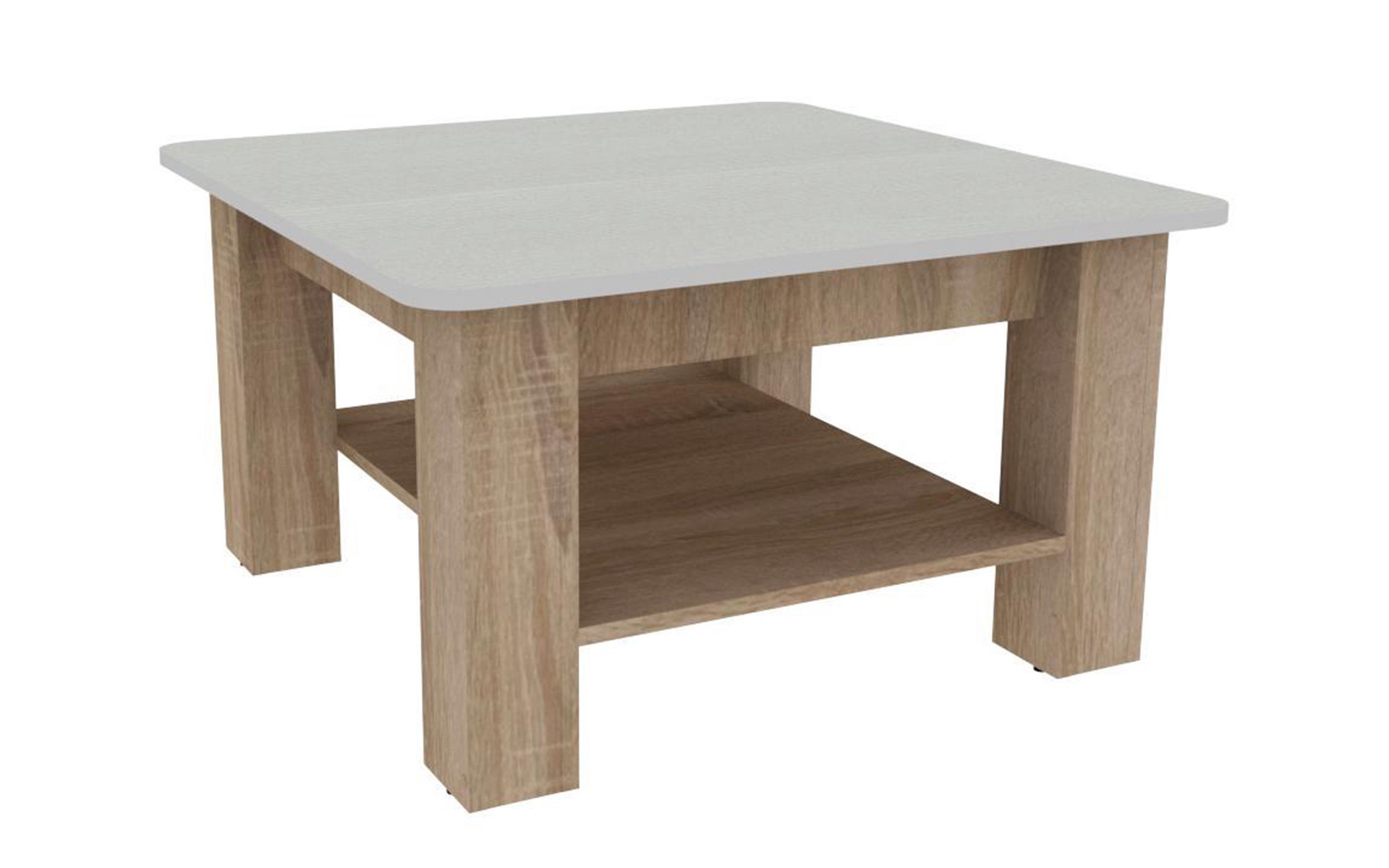 Coffee table Bamena, Sonoma oak + white relief  1