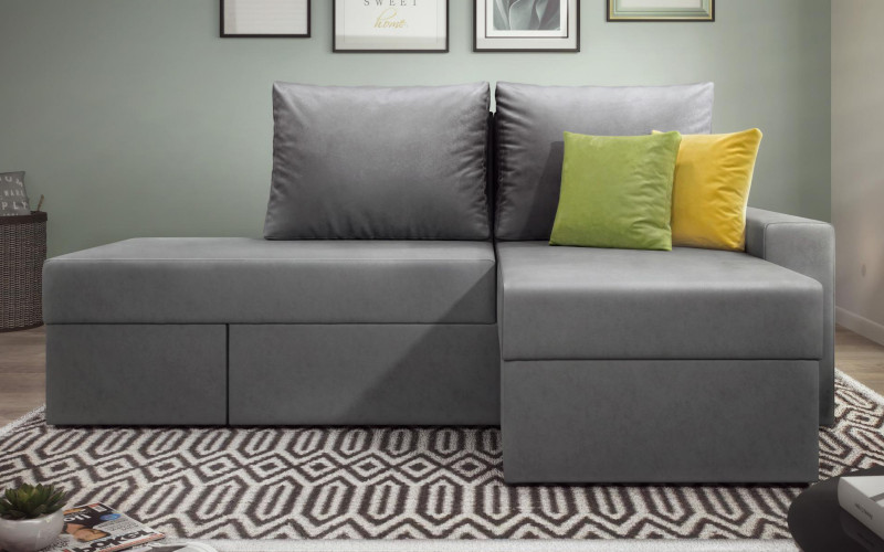 Extendable corner sofa Fox, grey  1