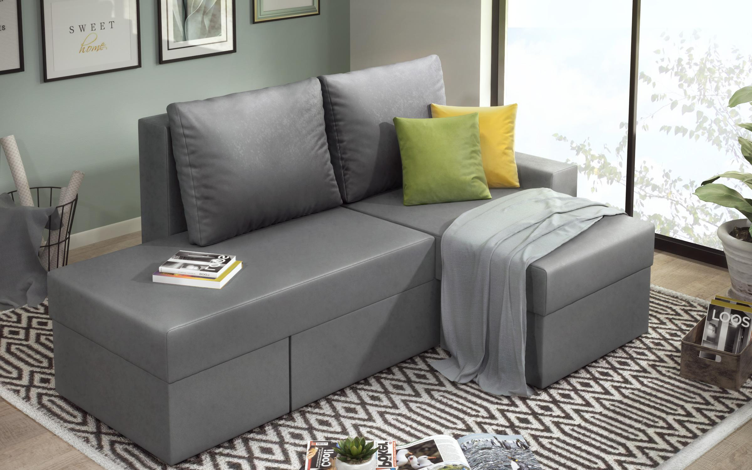 Extendable corner sofa Fox, grey  6