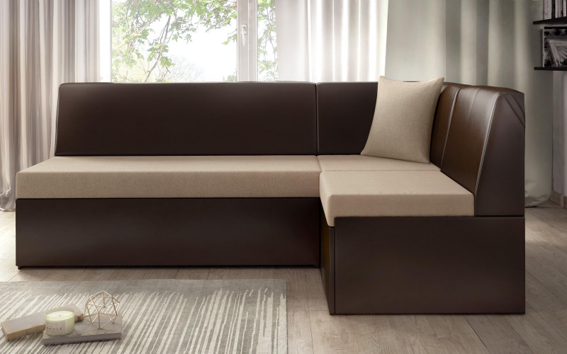 Extendable sofa Temenuga, beige + Wenge  1