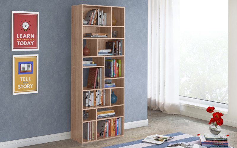 Shelf unit Astrid L, Sonoma oak  1