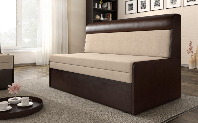 Extendable sofa Zaki, beige + Wenge  1