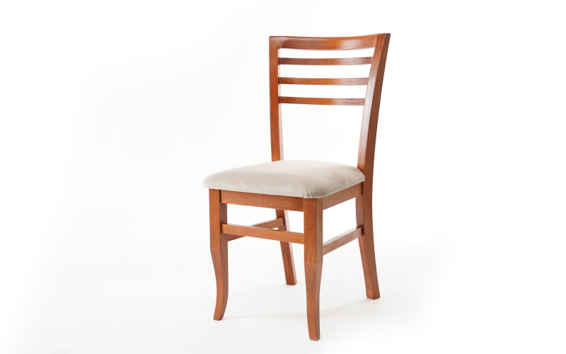 Dining chair Carlot, cherry with beige seat  1