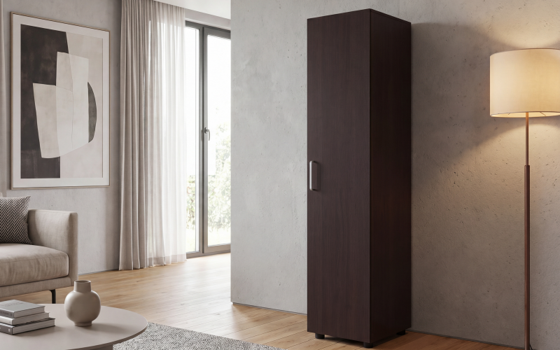 One-winged wardrobe with clothes rod Massimo Compact 1, Wenge  1