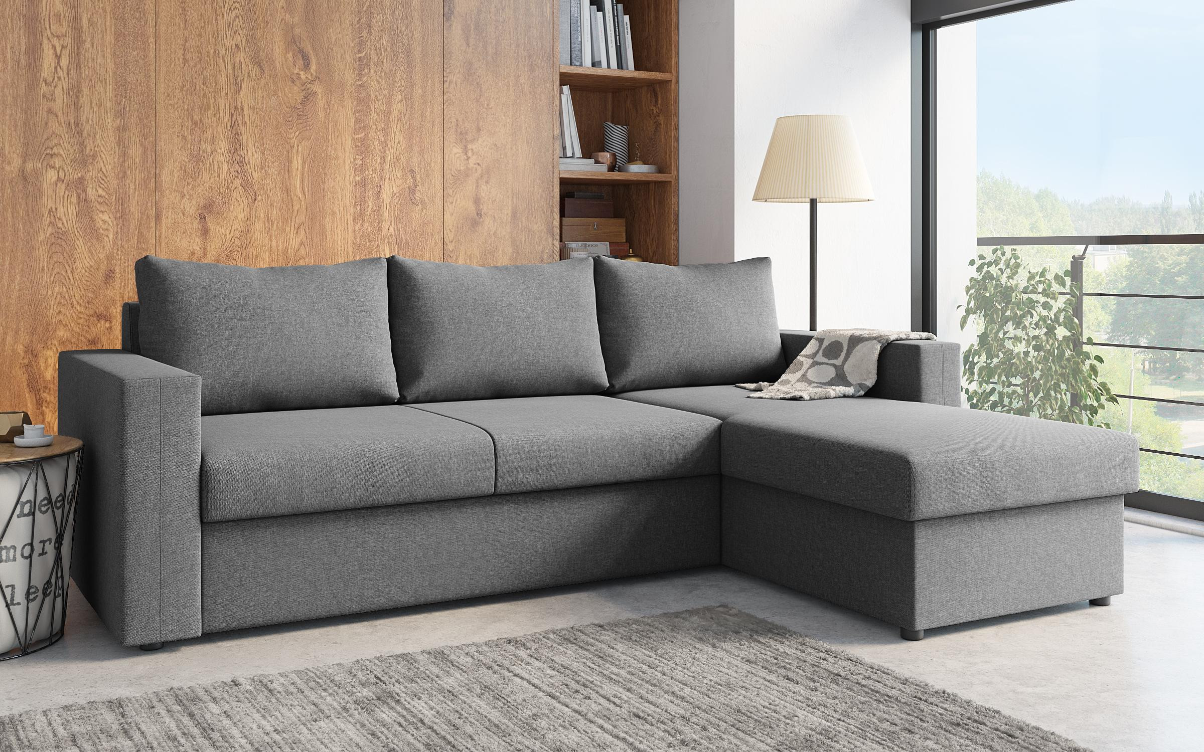 Extendable sofa Justin, light grey  3