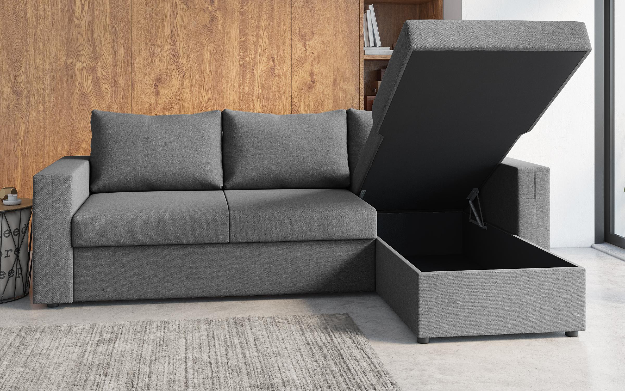 Extendable sofa Justin, light grey  5