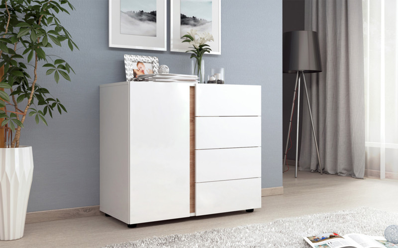 Dresser Omonia M, white + Sonoma oak  1