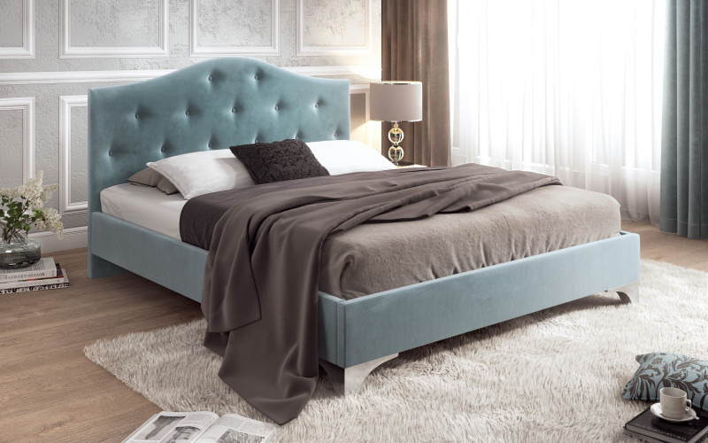 Double bed Ladiva for two-sided mattress 160/200, turquoise  1