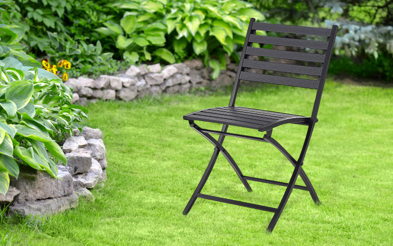 Garden chair Fin, black  1