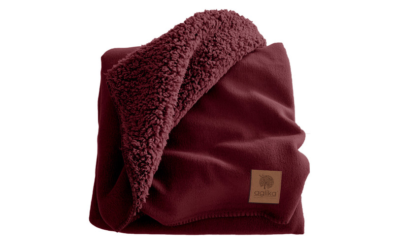 Blanket, burgundy, 130/160 cm  1