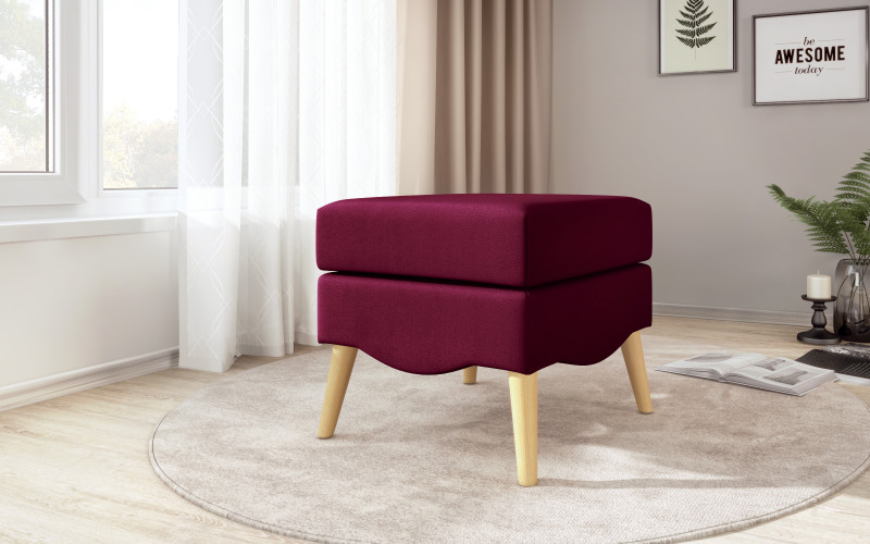 Ottoman Margo, burgundy  1