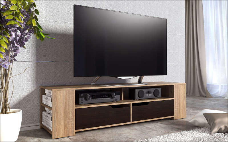 TV cabinet Modesto, Sonoma oak + Wenge  1