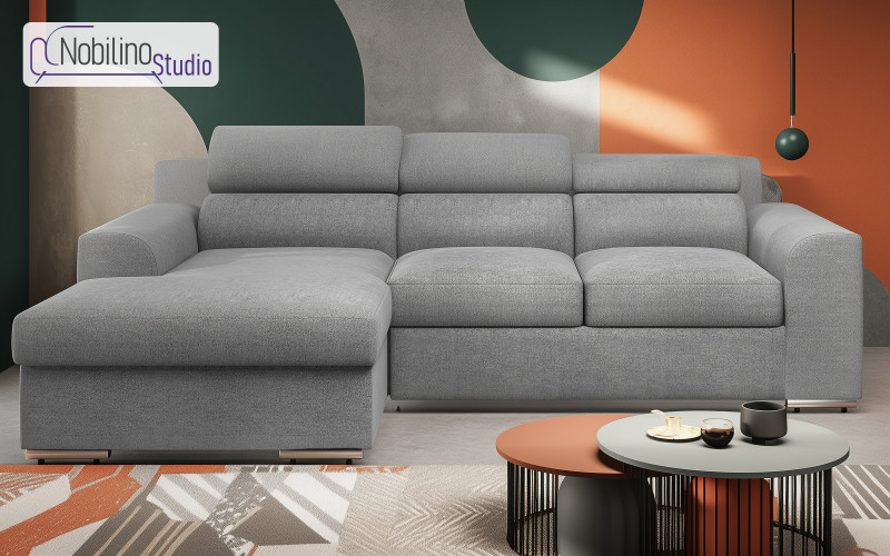 Extendable corner sofa Morgan, grey  1