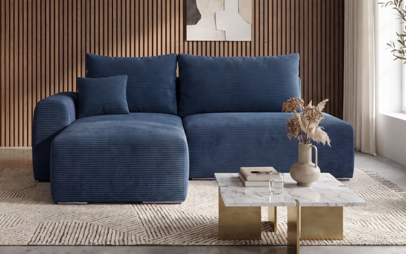 Extendable corner sofa Apollo Spring M2, blue  1