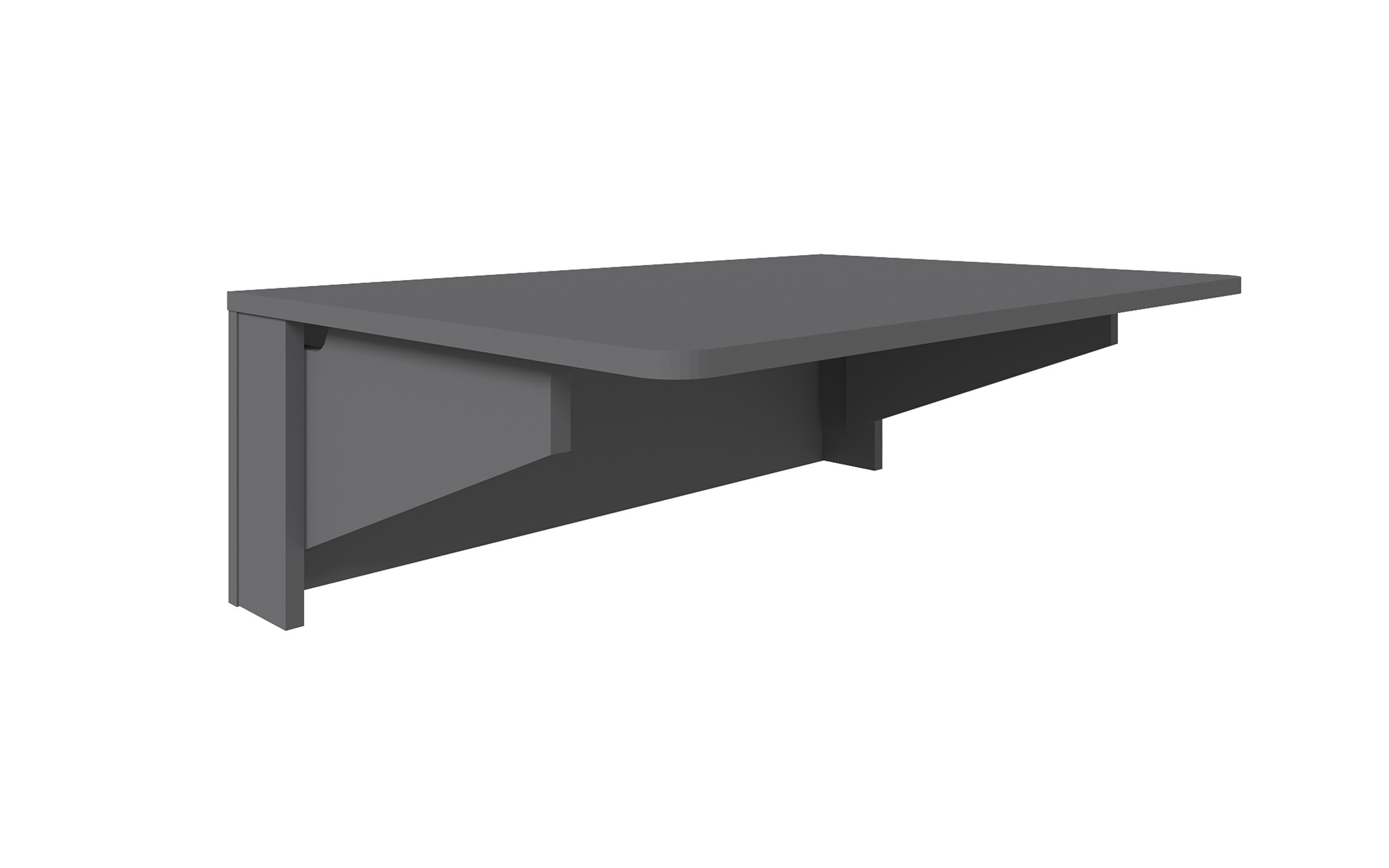 Folding wall table Aspen, grey graphite  4