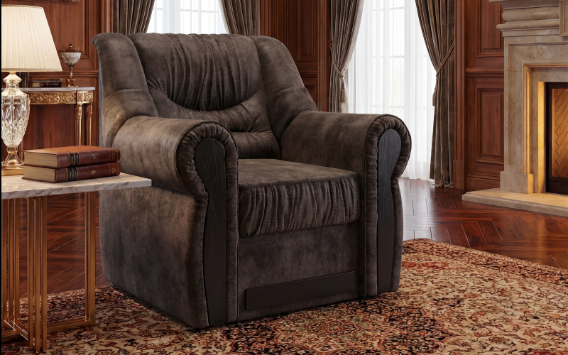 Armchair Imperial, dark brown  1